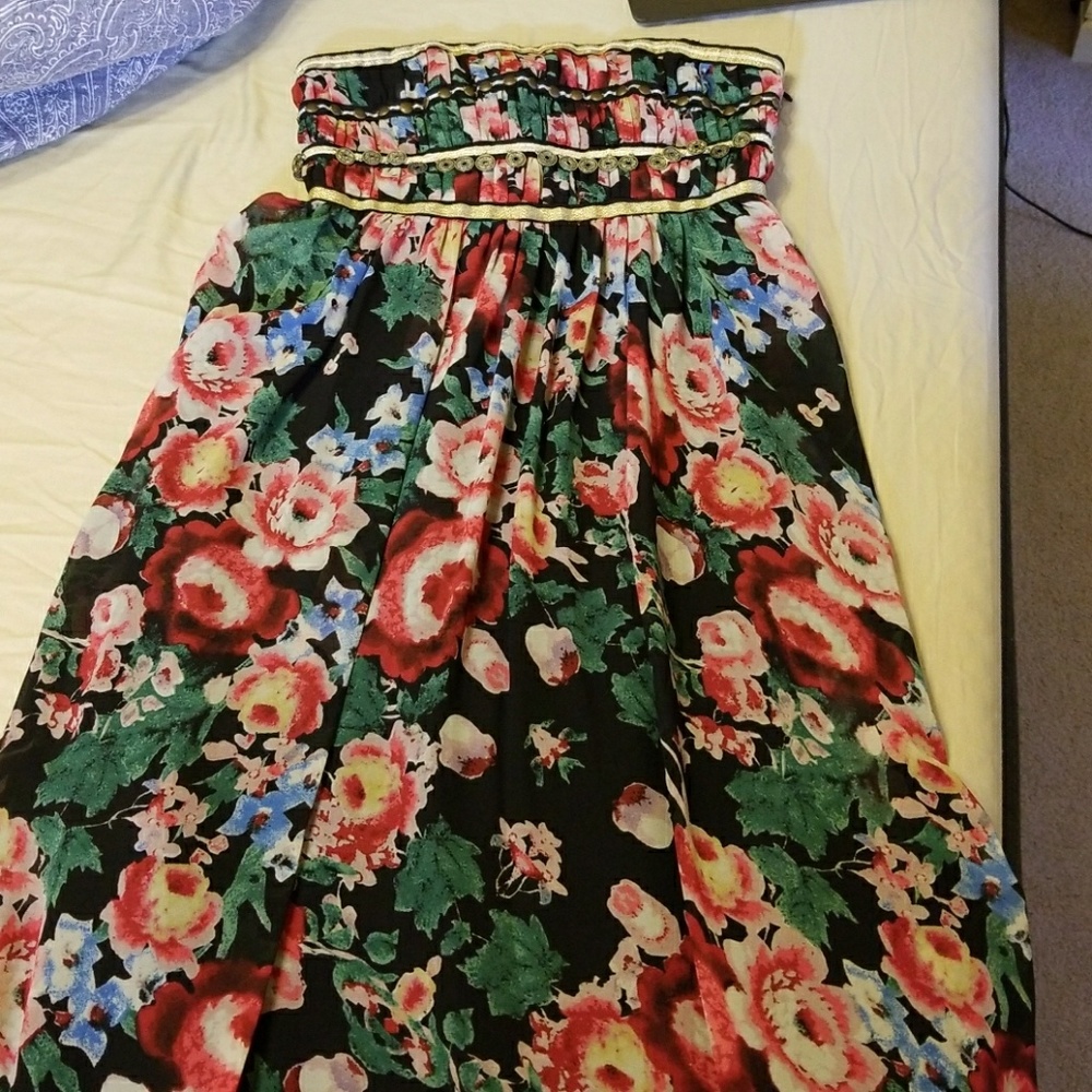 Floral long staple dress